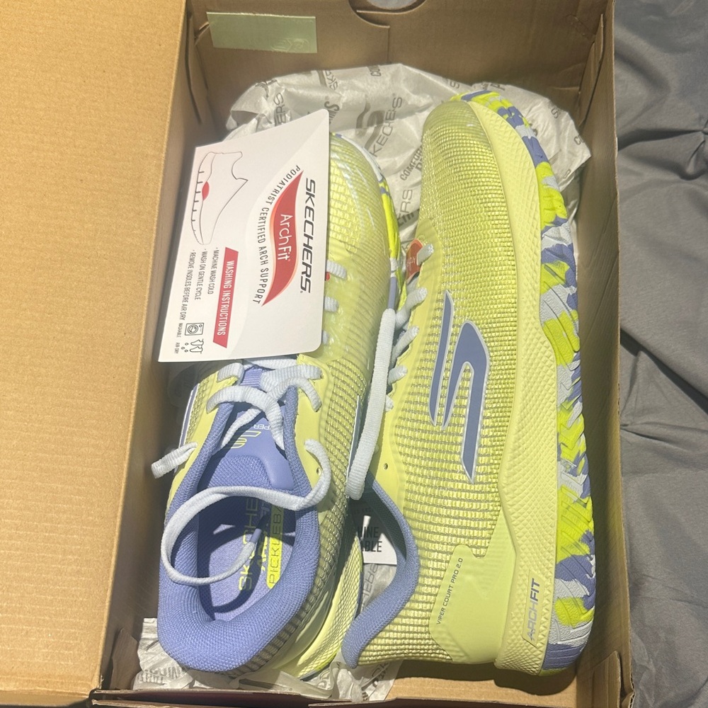 Skechers Kids' Lime and Lavender Sneakers